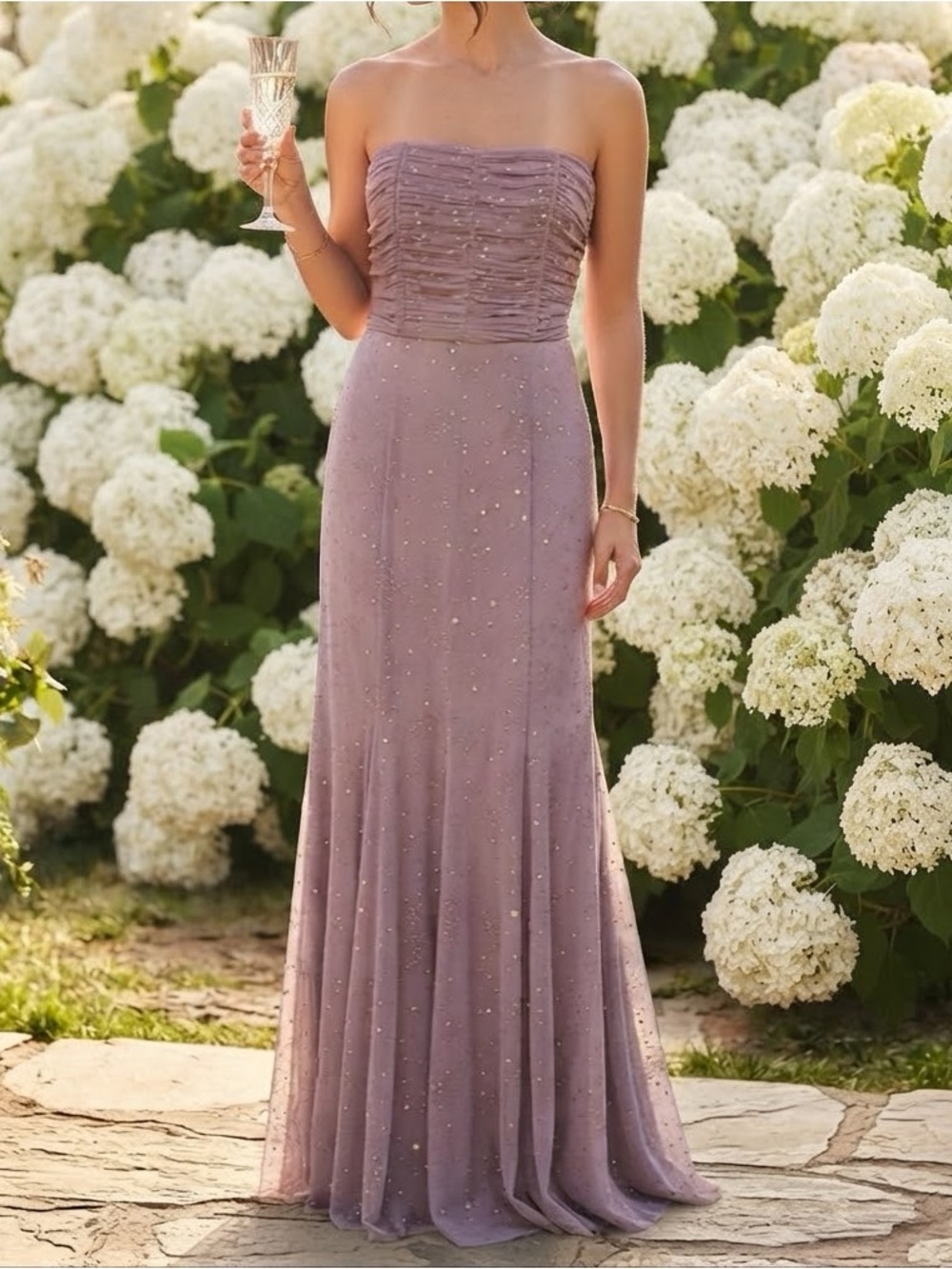 Minuet Starry Night Celestial Strapless Gown Maxi Dress L NWT Fairy Mermaidcore